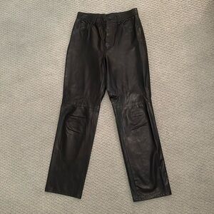 Ralph Lauren Black Leather Pants Size 10